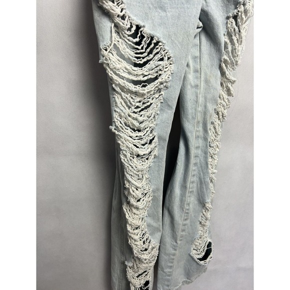 Carmar Light Wash Denim Distressed Jeans Overalls Size Small - Picture 3 of 13